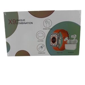 NEW - X9 6 IN 1 Smart Watch Kit Combination Smart Watch and Charging Accessories